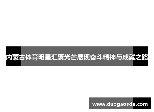 内蒙古体育明星汇聚光芒展现奋斗精神与成就之路